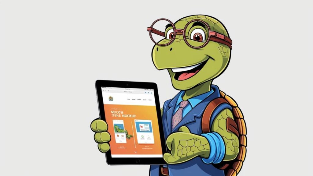 turtle tablet turtle giving tablet